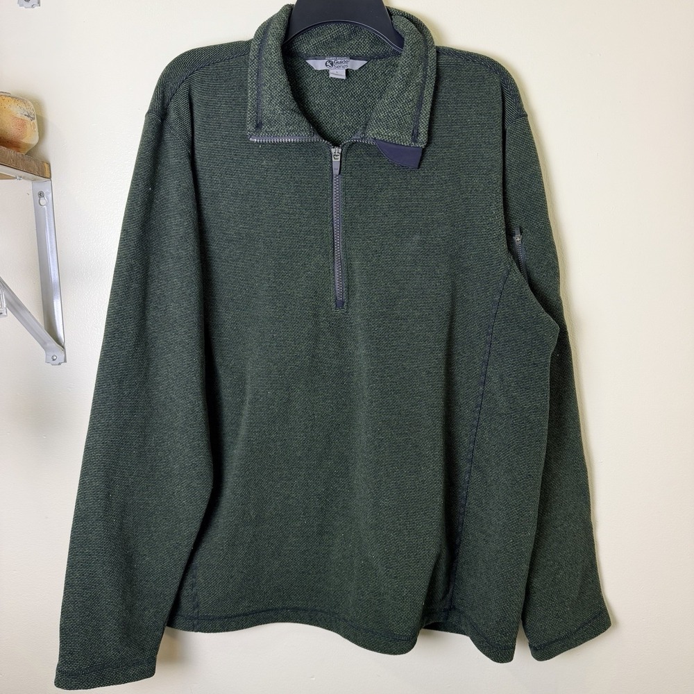 Gander Mountain Guide Series Mens Pullover 1/4 Zip Sweater Sweatshirt Size L